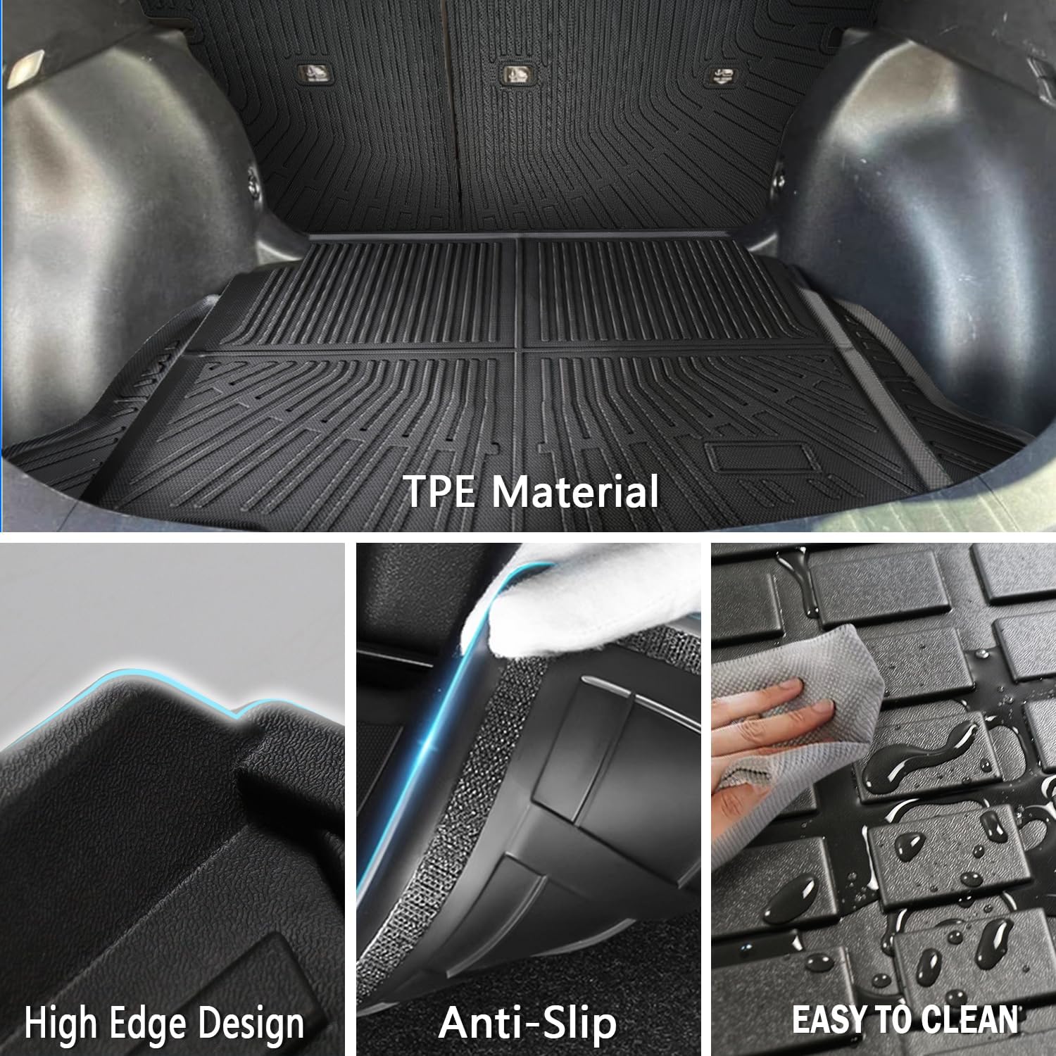 Cargo Liner and Backrest MAT fit for Toyota Corolla Cross Accessories 2022 2023 2024 2025 2026 Cargo Mat TPE All Weather Protection(Only FWD Models)