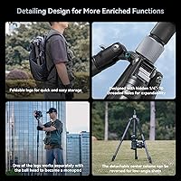 Vista 3 de SmallRig AP-20 Carbon Fiber Tripod, 62.2" Camera Tripod Monopod with Center Column, Compact Lightweight Tripods with 360° Ball Head, Payload 26.5