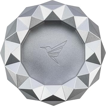 Colibri Quasar Round Cigar Ashtray Premium Metal Alloy, 4 Cigar Rests, Gift Box Included, 7" Diameter | Gunmetal, Black, Navy & More