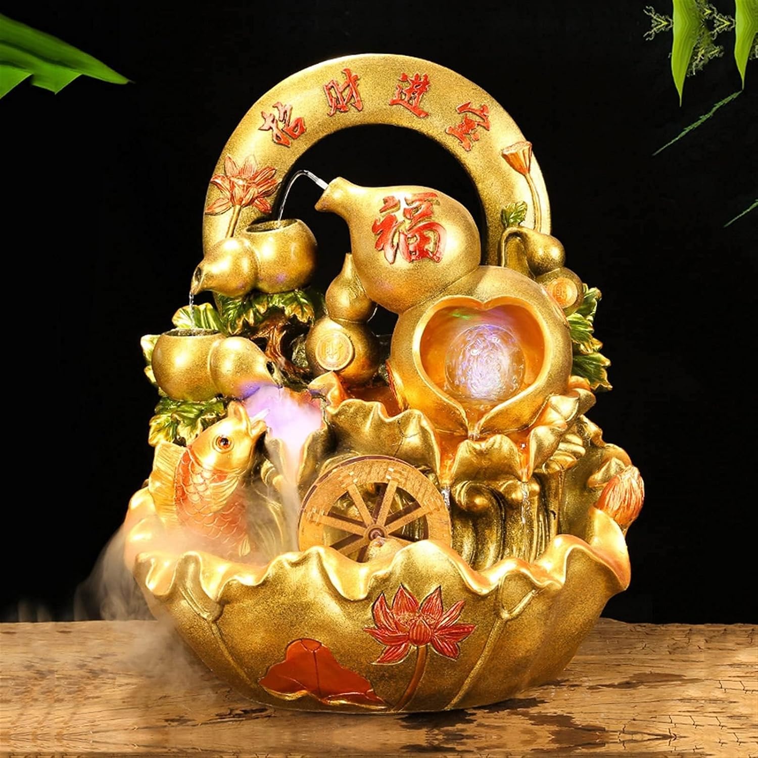 MARURY Tabletop Fountains,Indoor Relaxation Desktop Fountain, Meditation Tabletop Fountain, Suitable for Living Room, Bedroom, Office Decoration