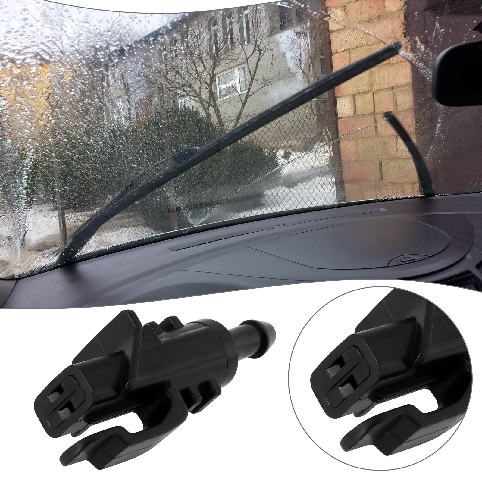 SG Store Dysza strumieniowa spryskiwacza przedniej szyby, dysza strumieniowa, spryskiwacz przedniej szyby, zamiennik numeru OEM 98630-2L100, kompatybilna z Hyundai i30, kompatybilna z Kia Cadenza K7