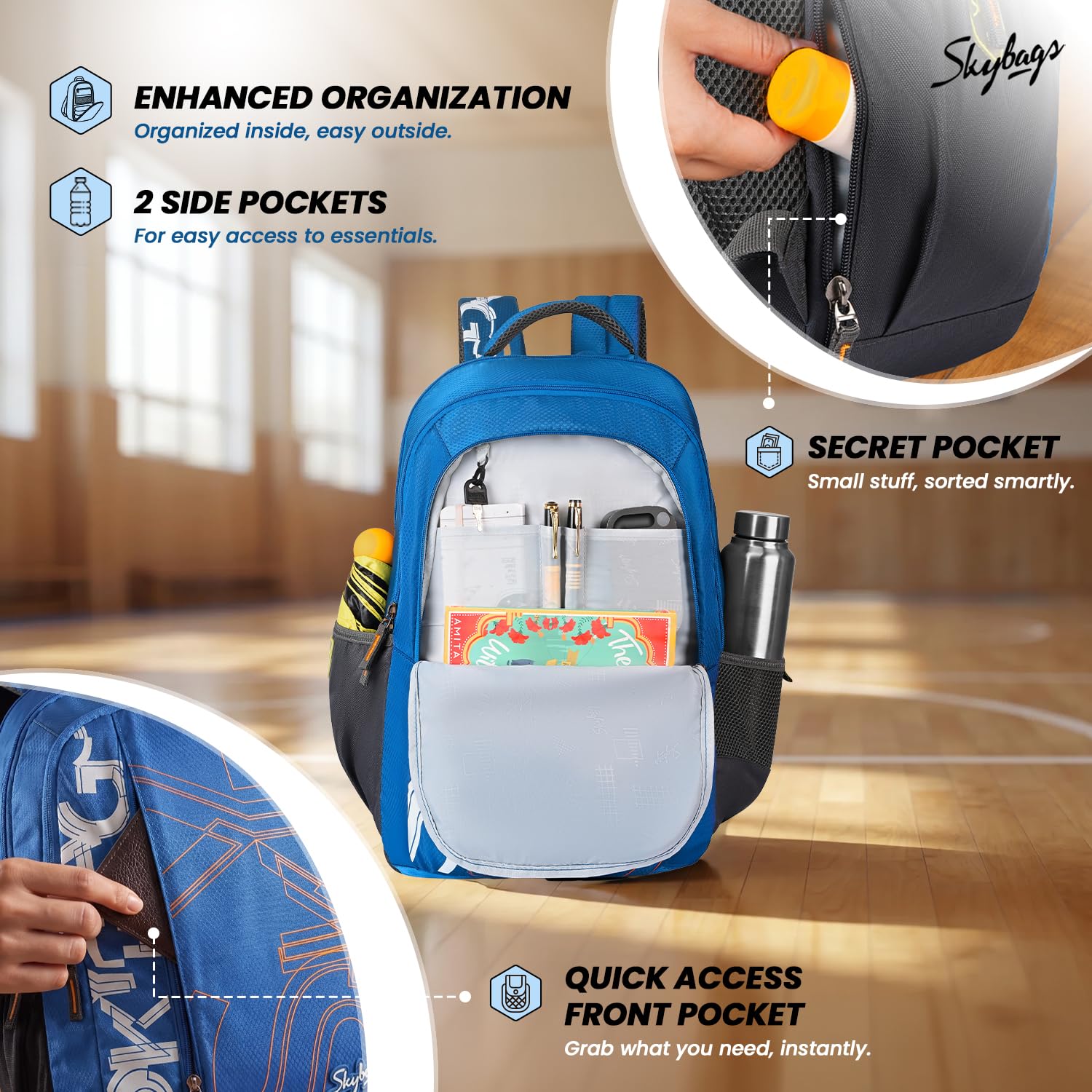 Skybags Brat Pro Max Laptop Backpack -4 Skybags Brat Pro Max Laptop Backpack -4