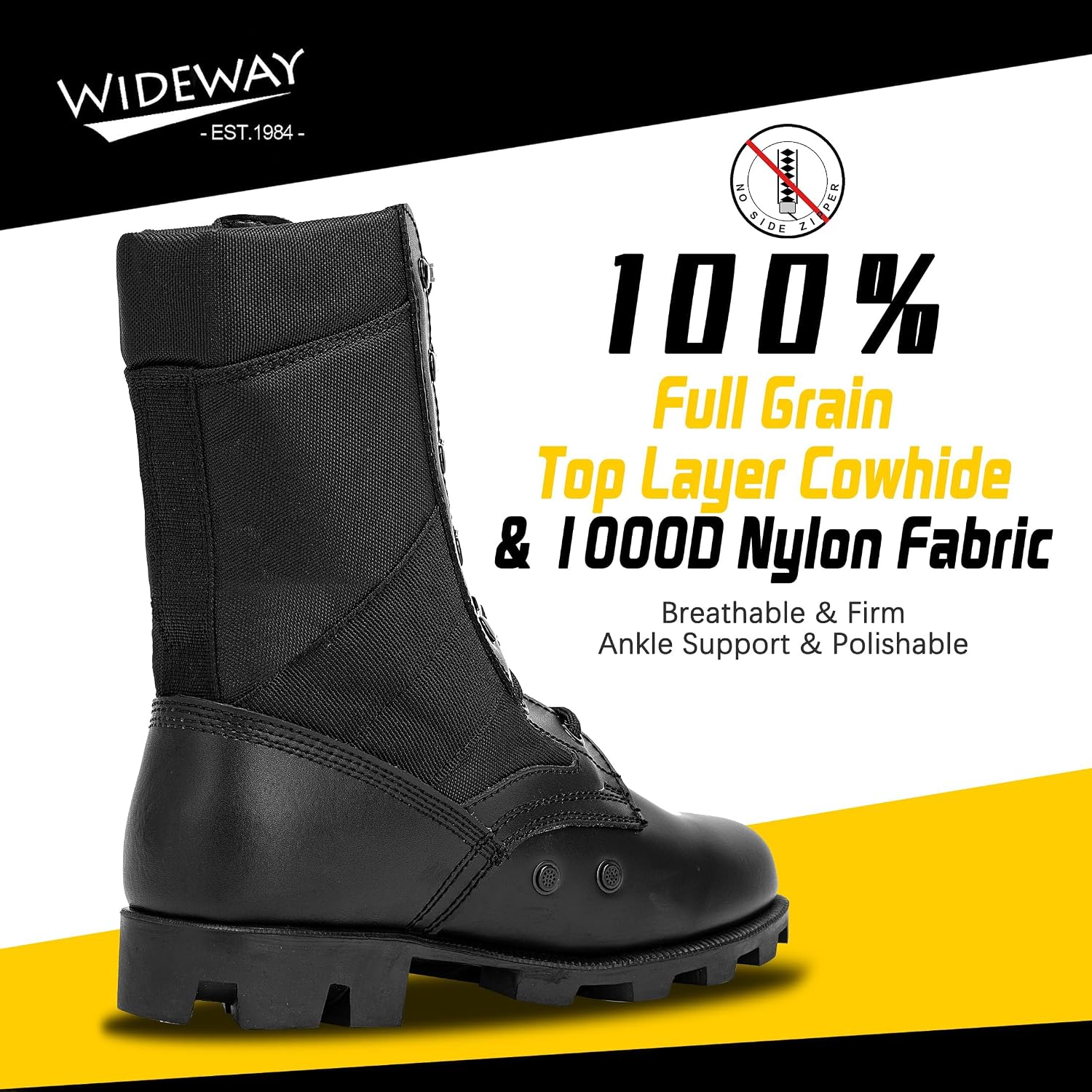 Men's Combat Boots, 8 Inch Classic Jungle Boots for Men