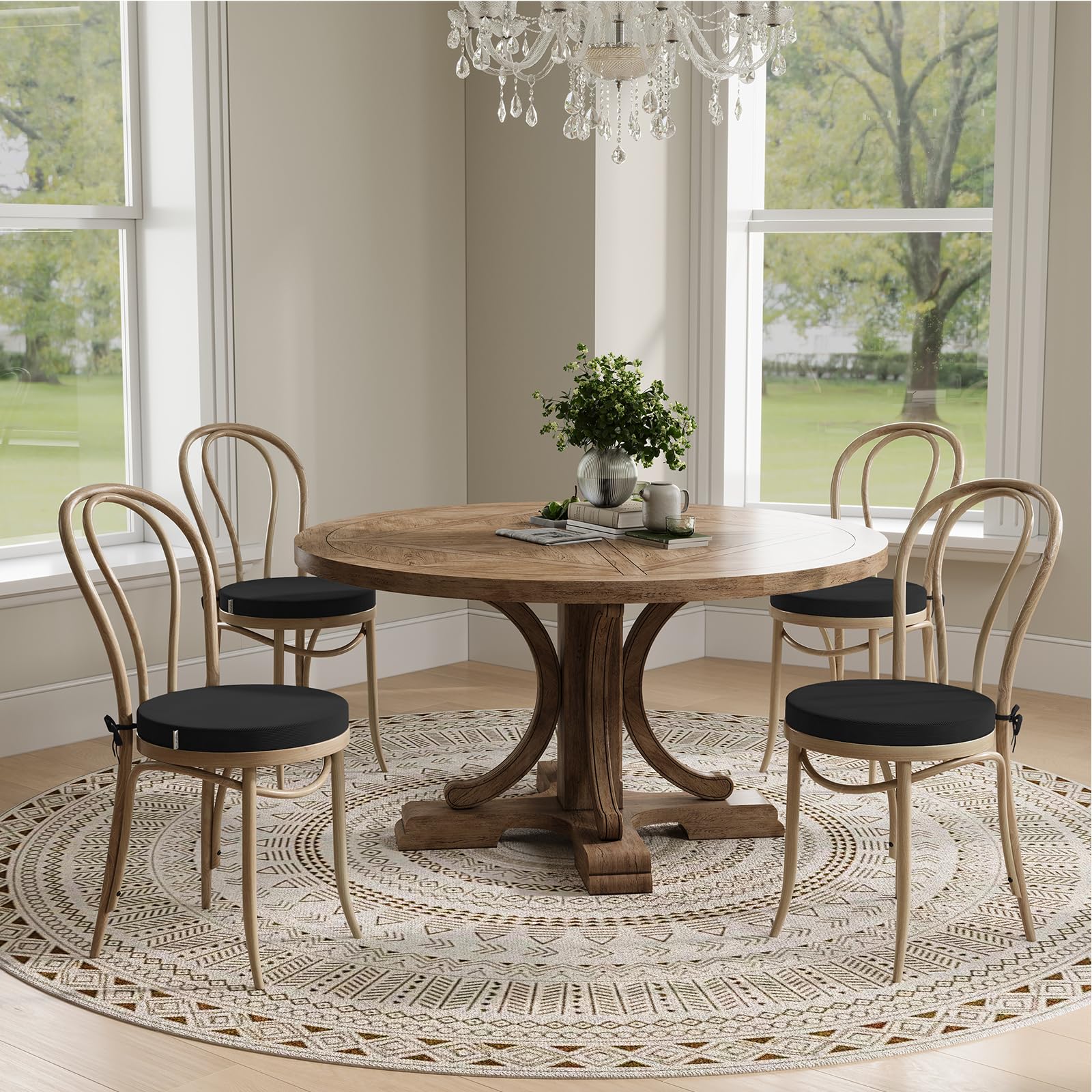 PRIMEPATIO Round Seat Cushions for Dining Chairs Set of 2 - Image 2