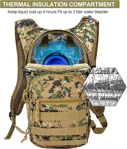 Miniatura 4 de Zavothy Mochila de hidratación con mochila de hidratación de 2 litros para senderismo, paquete de hidratación para correr, ciclismo, senderismo