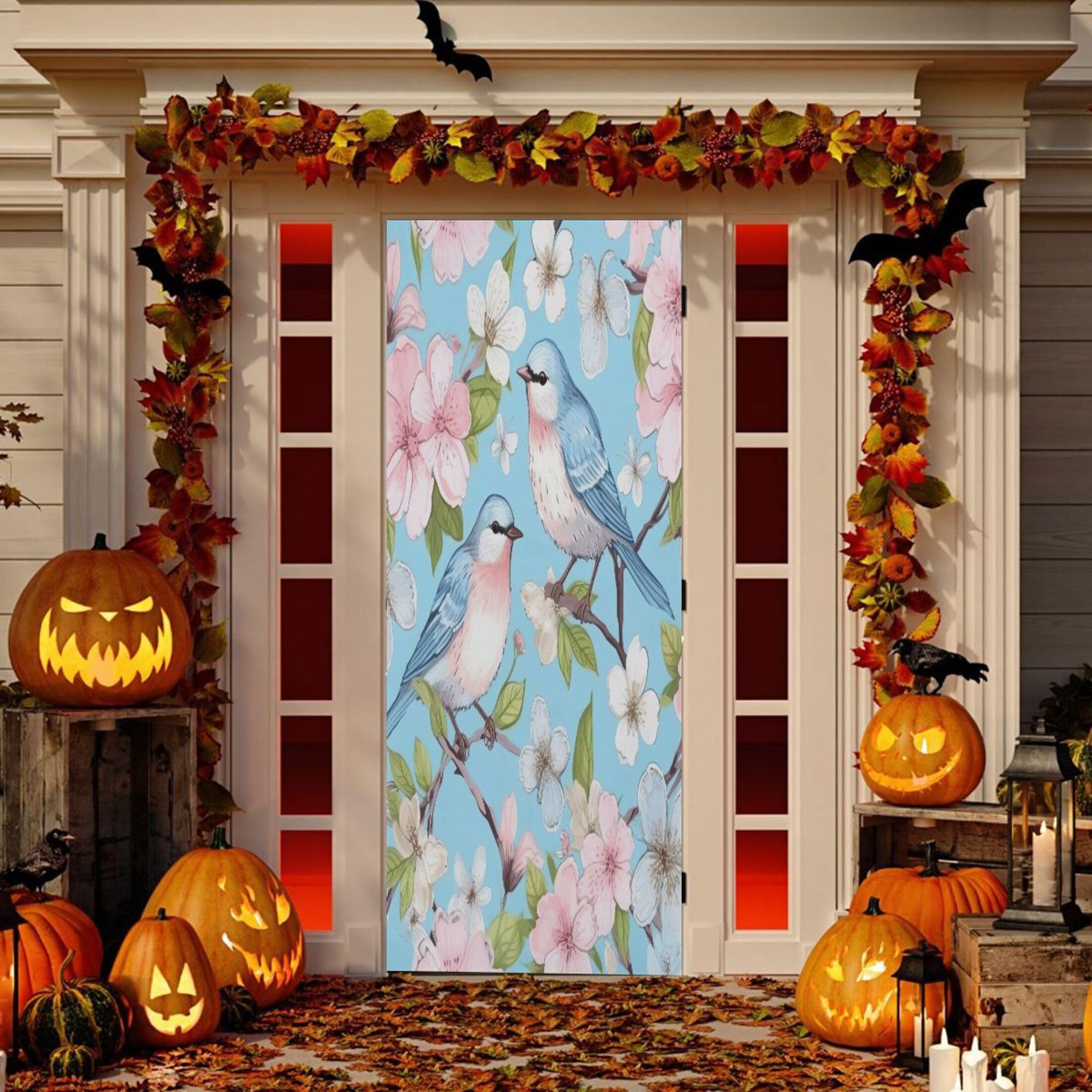 Housse de porte en tissu élastique 81x200 cm pour décoration