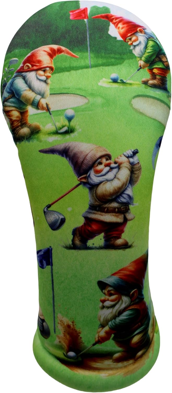 Golf Gnomes Club Headcovers,“The Bogie Troupe” USA-Made Three Sizes to Choose from Driver, Fairway Wood, Hybrid by BeeJos Golf - Quality Craftsmanship & Whimsical Style Golf Head Covers Accessories.