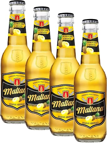 Maltana Ananas Aromal  Alkols z Malt  ecek 250 ml 4 paketi
