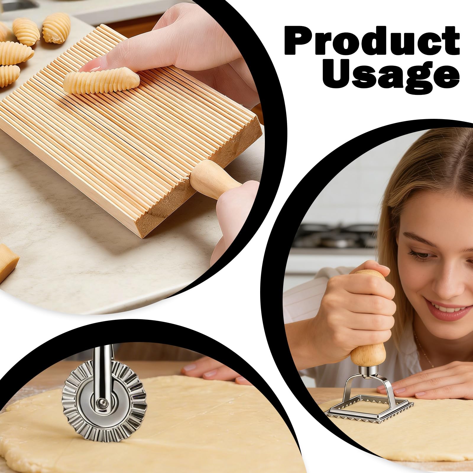 Set di 9 pezzi per la produzione di pasta, set di tagliapasta per ravioli, con tagliabri, tagliapaste, set di attrezzi per la produzione di pasta, per ravioli, per cucina e cottura