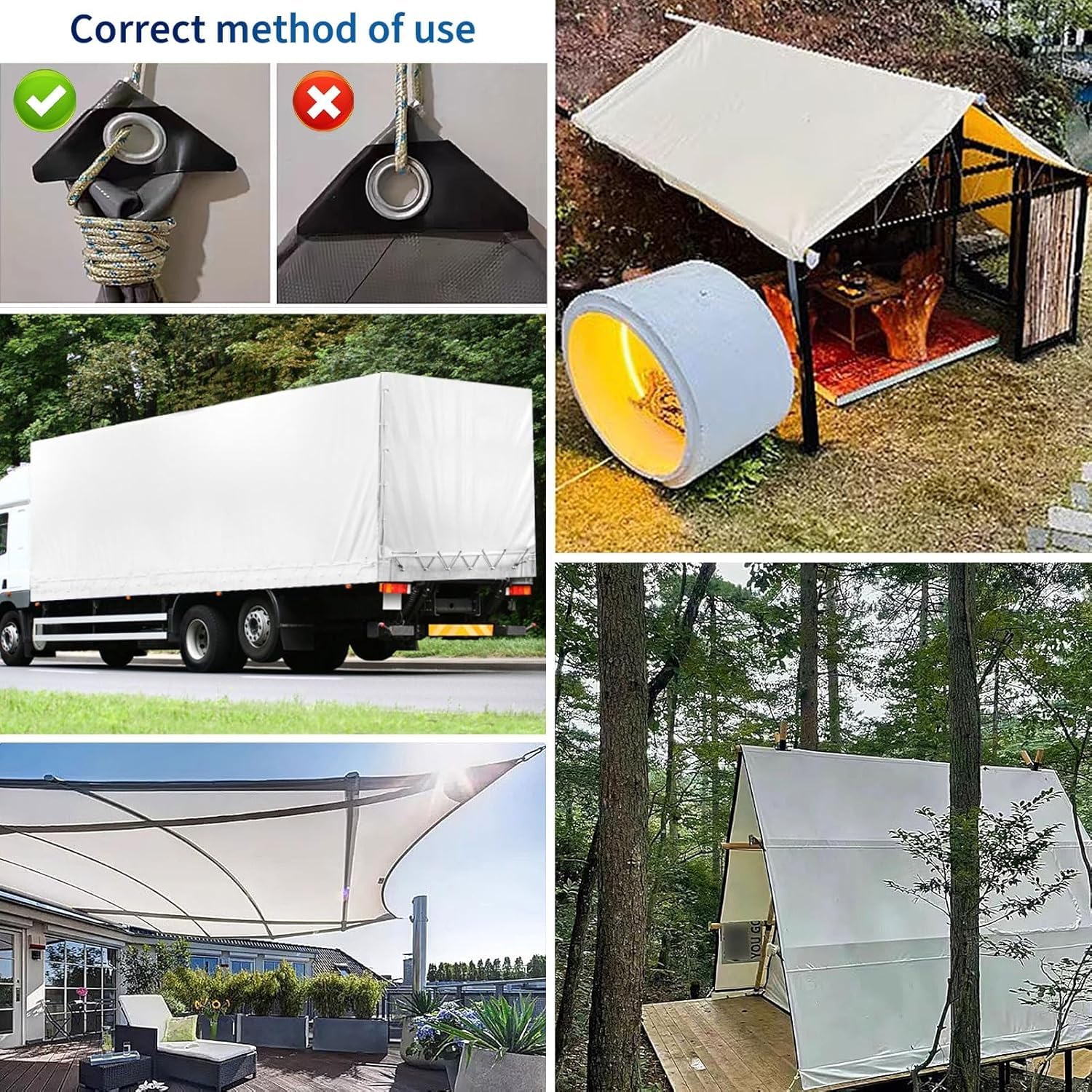 Bedecken Sie den Boden mit wasserdichtem PVC-Wachstuch for LKW, Wohnwagen und Baldachinzelt (Größe: 2 x 6 m)