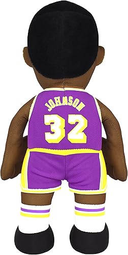Miniatura 3 de Bleacher Creatures Figura de peluche Magic Johnson de Los Angeles Lakers de 10 pulgadas, una leyenda para jugar o exhibir