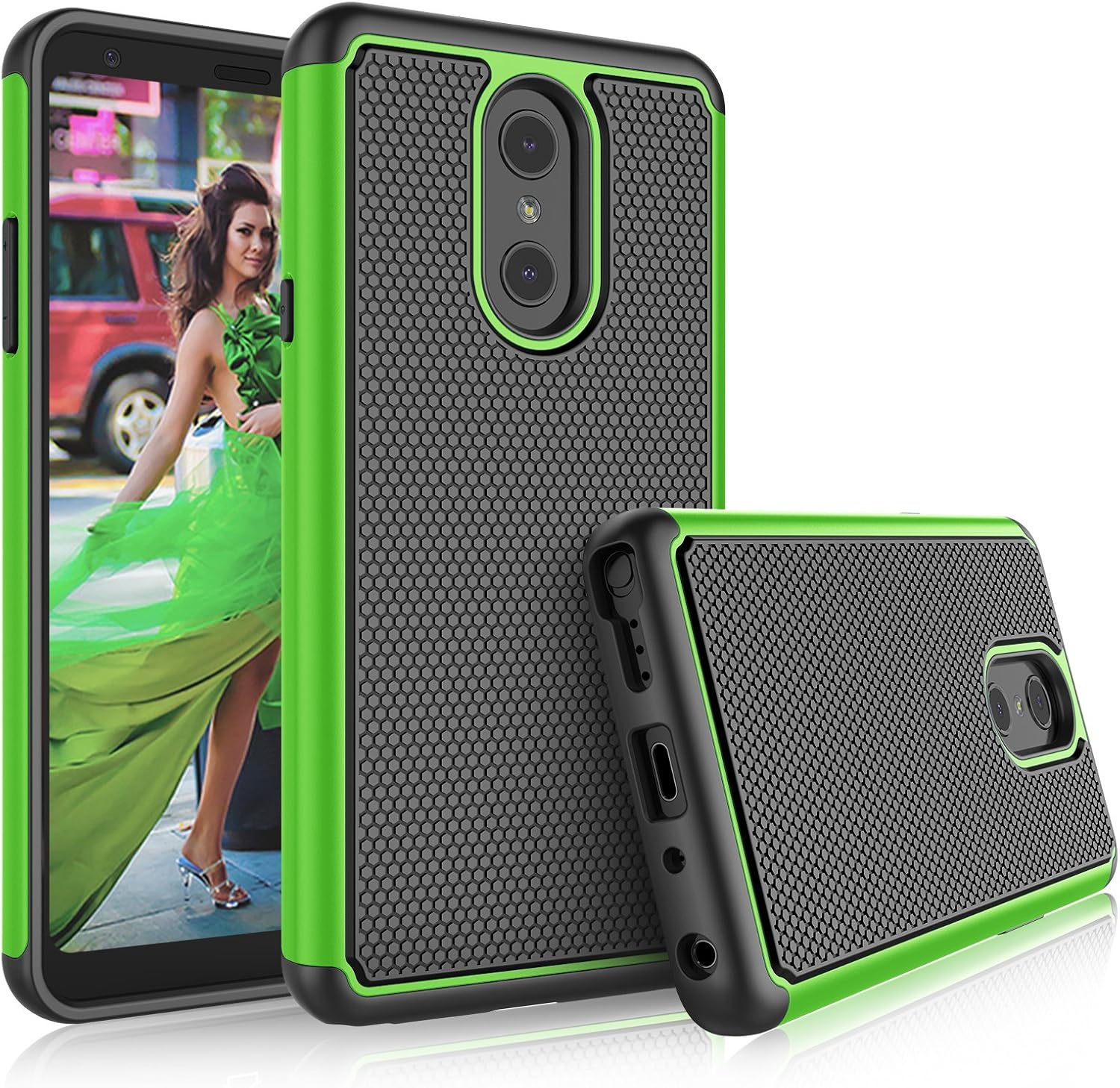 Tekcoo for LG Stylo 4 Case/LG Q Stylus Case for Girls, [Tmajor] Shock Absorbing Rubber Silicone & Plastic Scratch Resistant Bumper Grip Cute Sturdy Hard Cases Cover for LG Stylo 4 2018