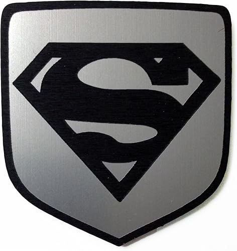 24Designs - Emblema frontal compatible con Superman, plateado de repuesto para Dodge Neon Srt4 o Charger