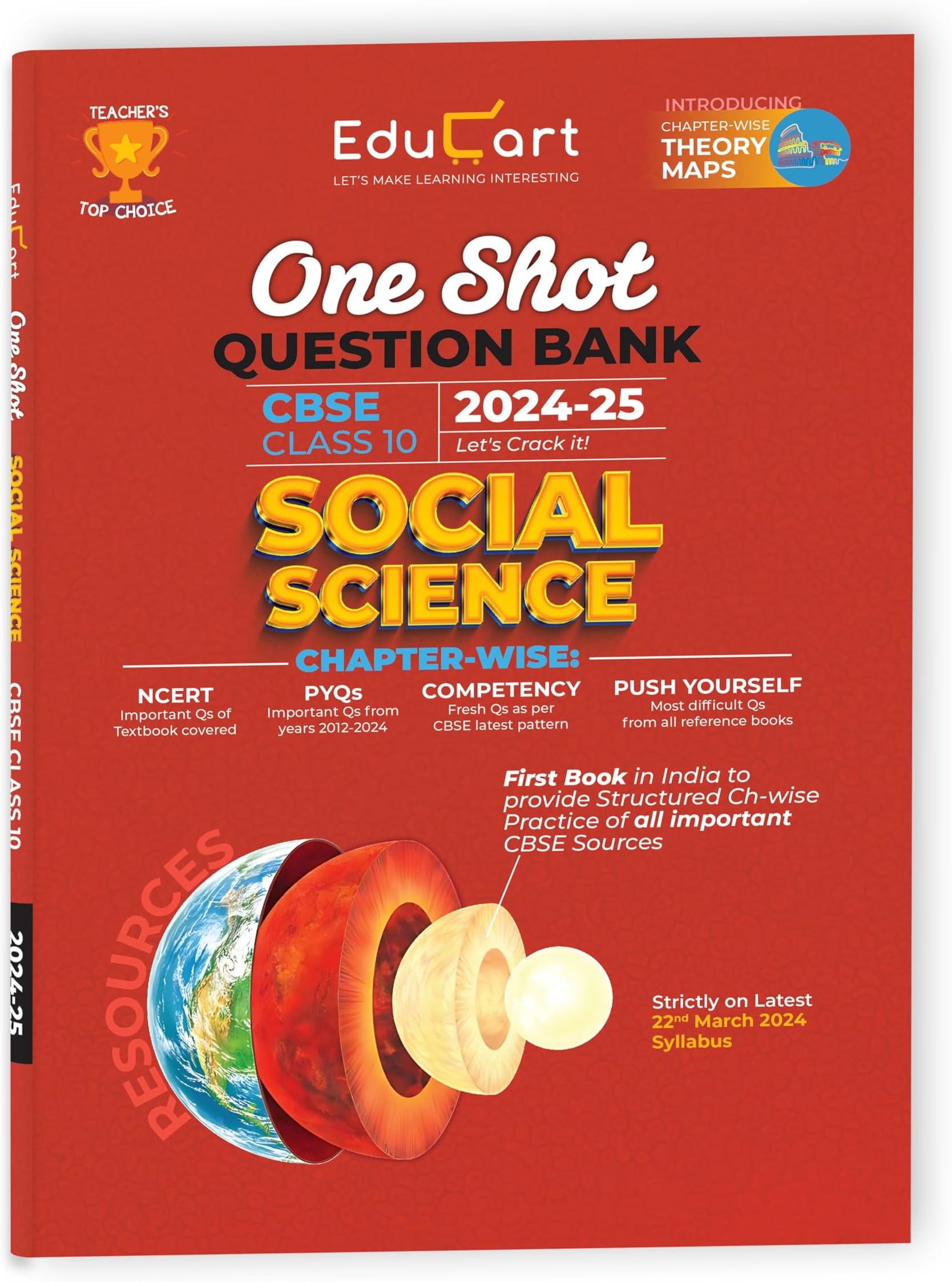 Educart CBSE Class 10 SOCIAL SCIENCE One Shot Question Bank 2024-25 (for 2025 exam)