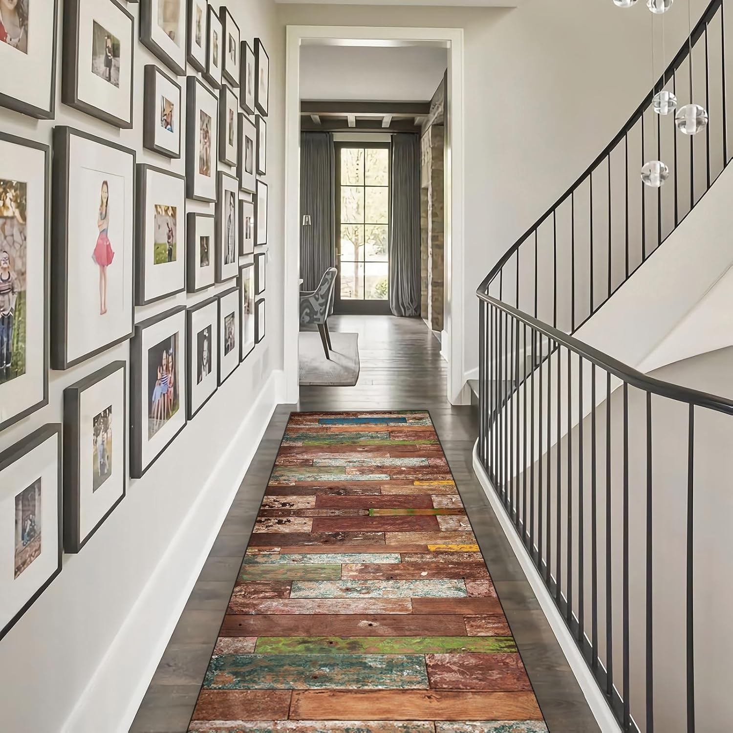 Runner Rug for Hallway 1'4"x2'7" Non Slip Area Rug Runner for Living Room Washable Vintage Doormat Runner Rugs Floor Carpet for Entryway Bedroom Doorway Indoor Office