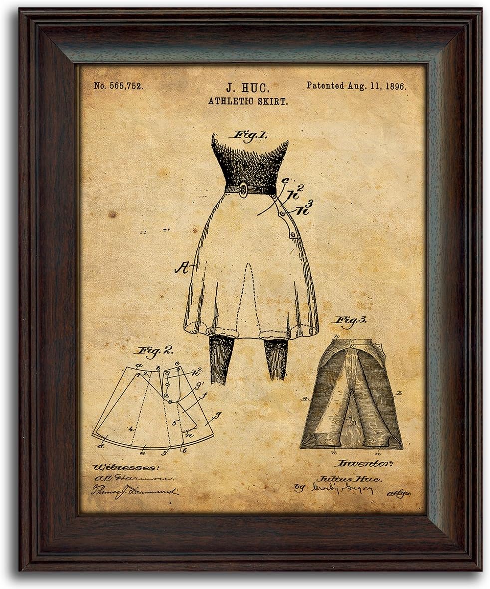 2 pc Dancer Ballet Patent Prints - Pointe Shoes and Dance Skirt - 14 in x 17 in Framed Behind Glass