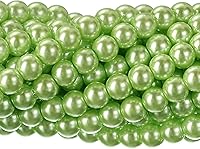 Vista 11 de RUBYCA 200 piezas de cuentas redondas pequeñas de cristal checo satinado lustroso para hacer joyería con cuentas de 6 mm color crema