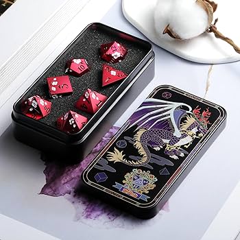 Amazon.com: Matt Red DND Metal Dice, DNDND 7 PCS Heavy Metallic