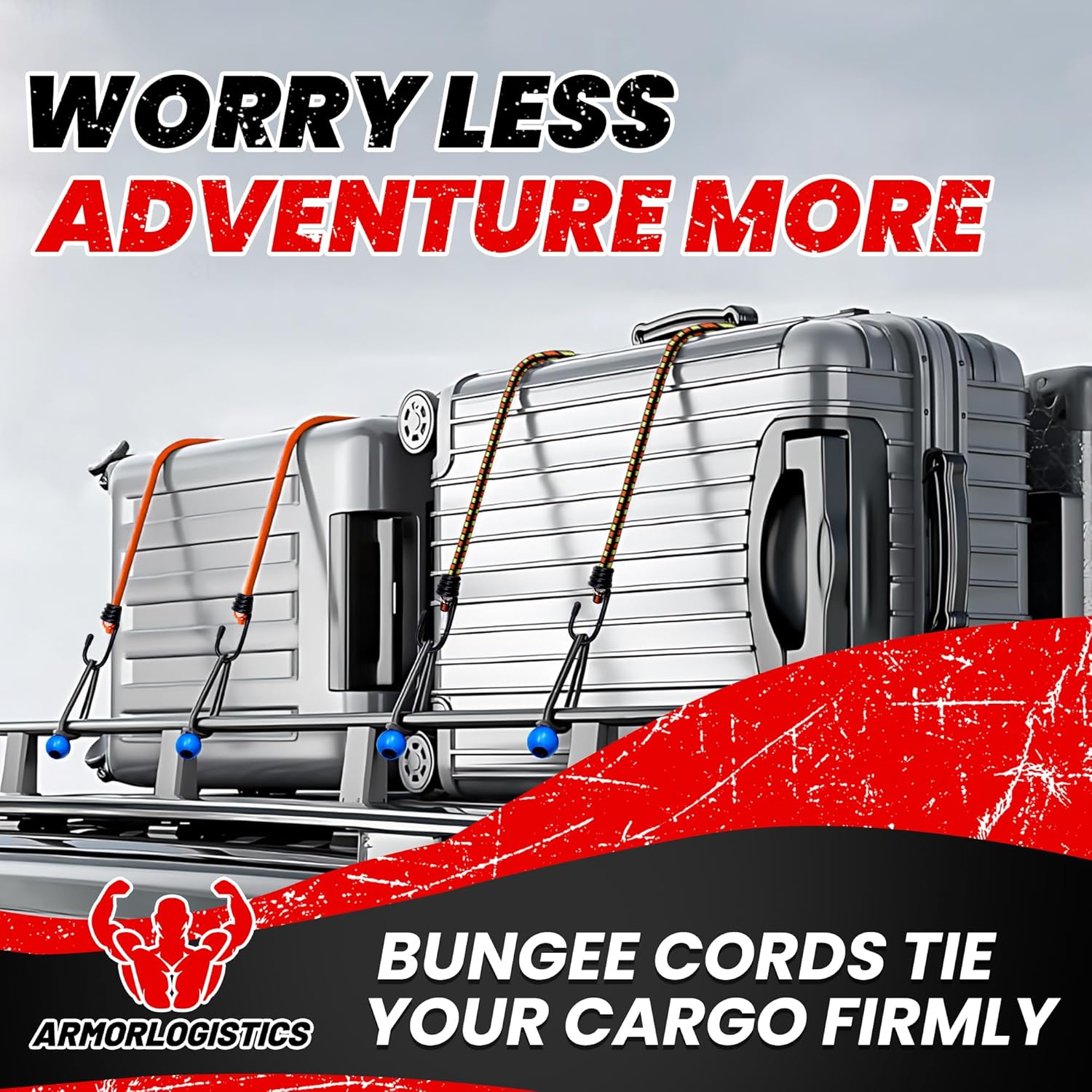 Bungee Cords with Hooks, Bungee Cords Heavy Duty Outdoor 30 pcs, 10", 18", 24", 36", 48", 60" Bungee Cord with Carabiner Hooks, Tarp Clips, Ball Bungees, Storage Bag
