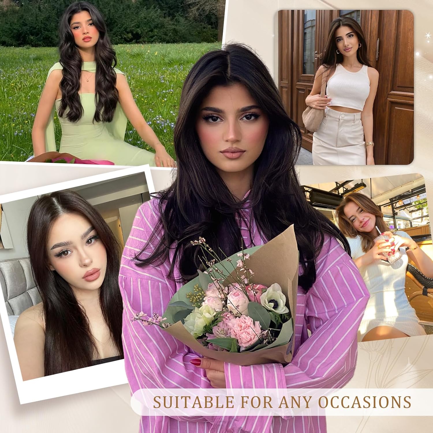 MEDO Hair Toppers for Women with Thinning Hair, 18 Inch Straight Short Black Wig Toppers for women