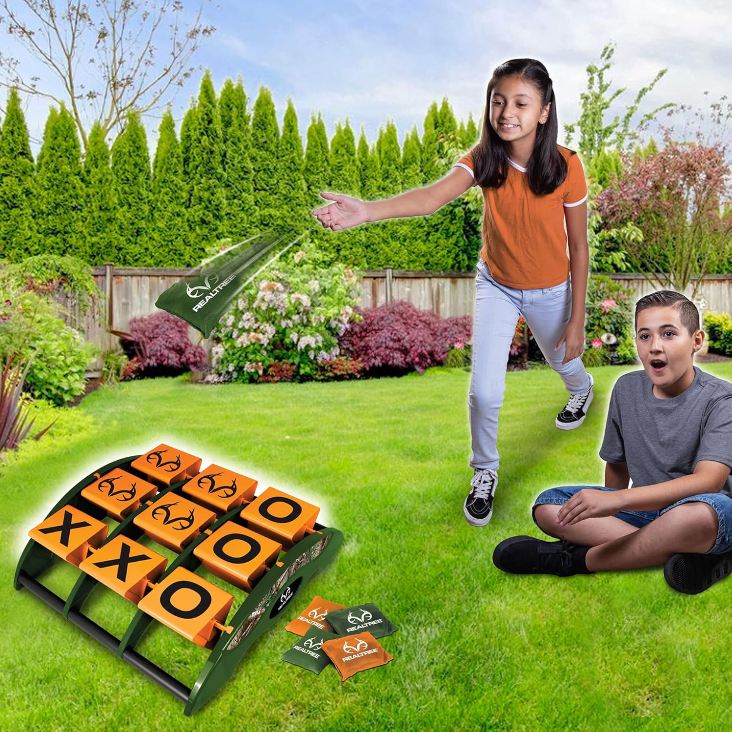 NKOK Realtree Tic-Tac-Toss Game Set for Kids - Strategic Outdoor Fun for Ages 5+ - Easy Assembly, No Batteries Required, Perfect Lawn and Beach Play - Image 2
