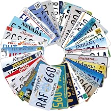 Assorted Replica License Plates, Metal Car Plates Decoration for Home Man Cave Garage 10 pcs US Plates Only