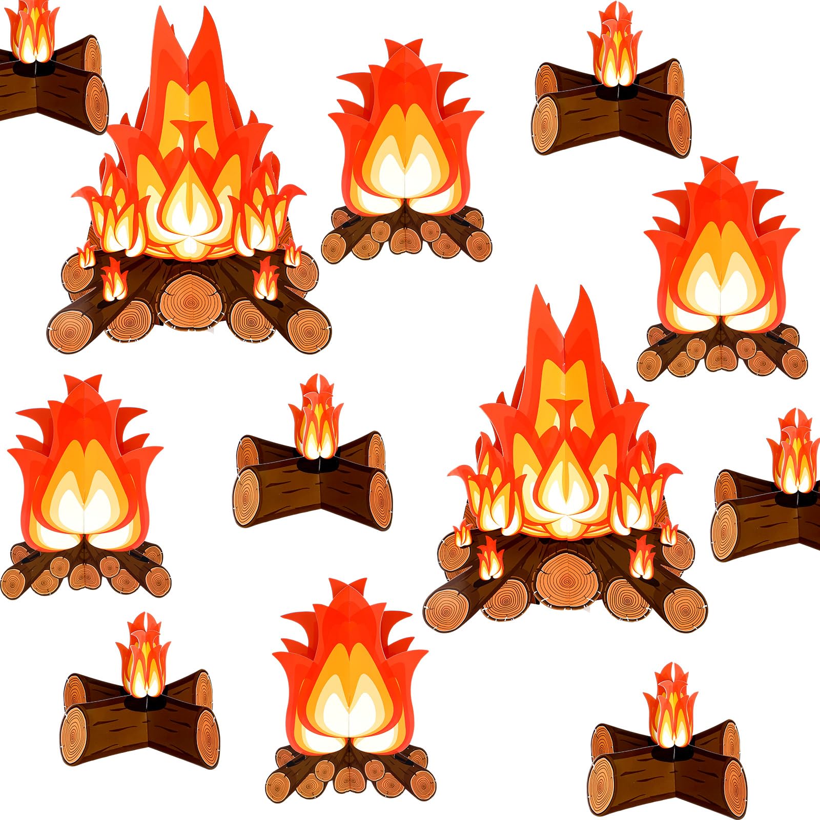Feu de camp 3D en carton : décorez sans risque vos soirées - 15