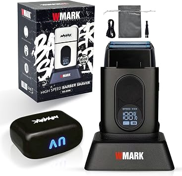 WMARK Electric Foil Shavers for Men Electric Razor for Men Cordless Beard Shaver with UV Protection, High Speed DC Motor 3 Speed, Stainless Steel Titanium 2-Blade Floating, USB Rechargeable NG-8906