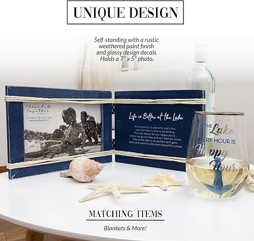Miniatura 4 de Pavilion - Life Is Better At The Lake - Marco de fotos horizontal de 7 x 5 pulgadas, para amantes del lago, regalo para decoración de casa de campo,