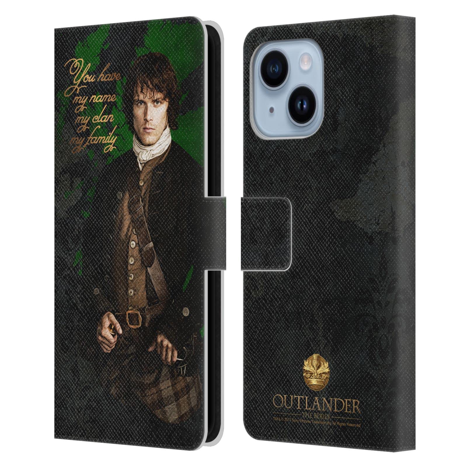 Coque portefeuille iPhone 14 Plus Outlander Jamie Fraser Head Case - 7