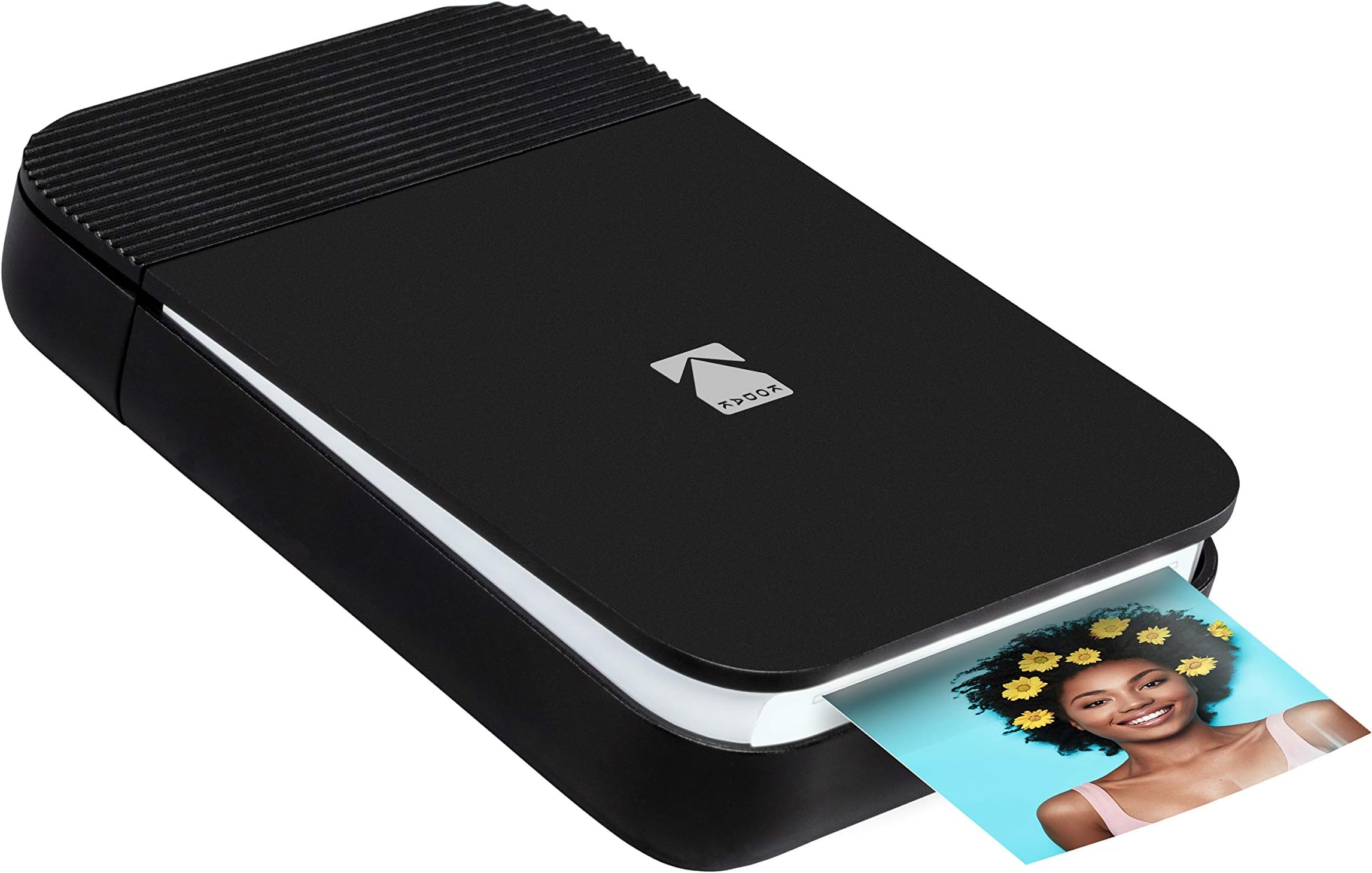 Zink KODAK Smile Instant Digital Bluetooth Printer for iPhone & Android – Edit, Print & Share 2x3 Zink Photos w/ Smile App (Black/ White)