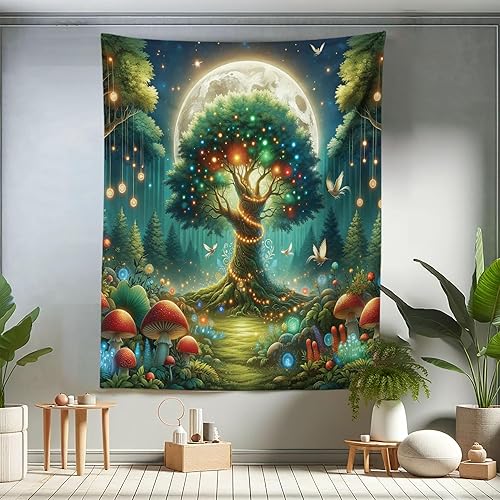 Miniatura 25 de Ambesonne Tapiz vintage, detalles de relojes mecánicos, diseño steampunk, diseño steampunk, para colgar en la pared para dormitorio, sala de estar,