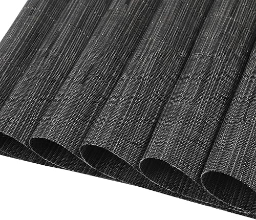 Miniatura 4 de SHACOS Juego de 5 manteles individuales pequeños de vinilo tejido con cuña de vinilo con centro de mesa, resistentes al calor, se limpian con un