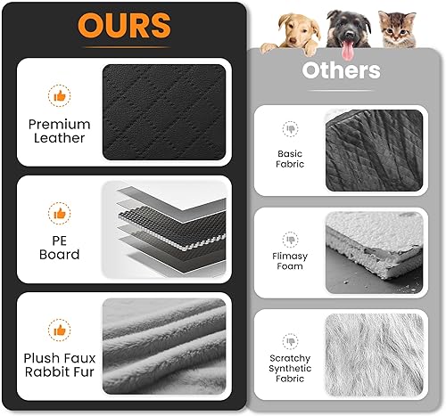 Miniatura 5 de Asiento portátil para perro pequeño para automóvil, consola central de lujo, asiento de coche para perro con correas de seguridad, asiento de viaje