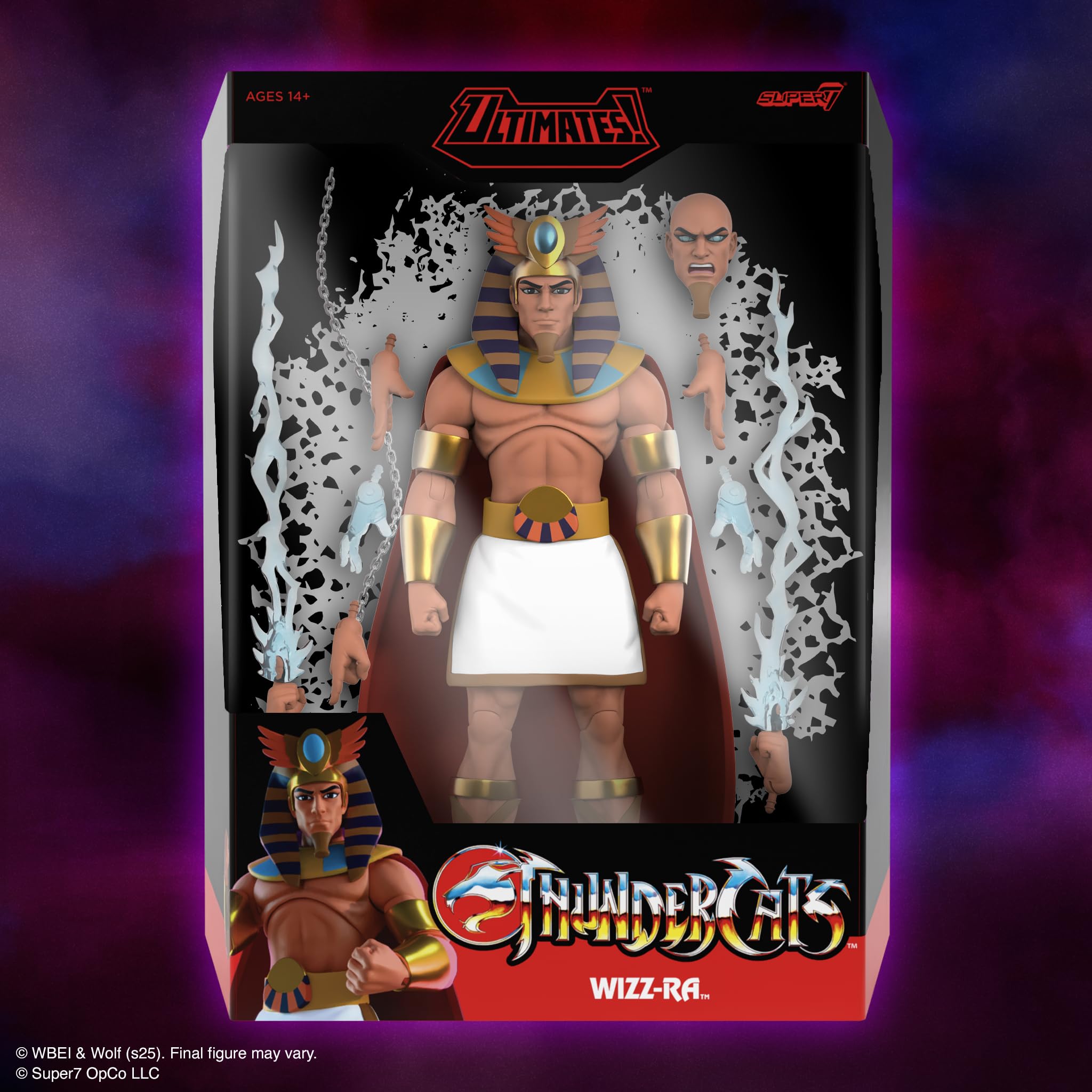 Super7 ULTIMATES! Thundercats Wizz-Ra figurka Thundercats 17,8 cm z akcesoriami - klasyczne kolekcje z kreskówek i zabawki retro