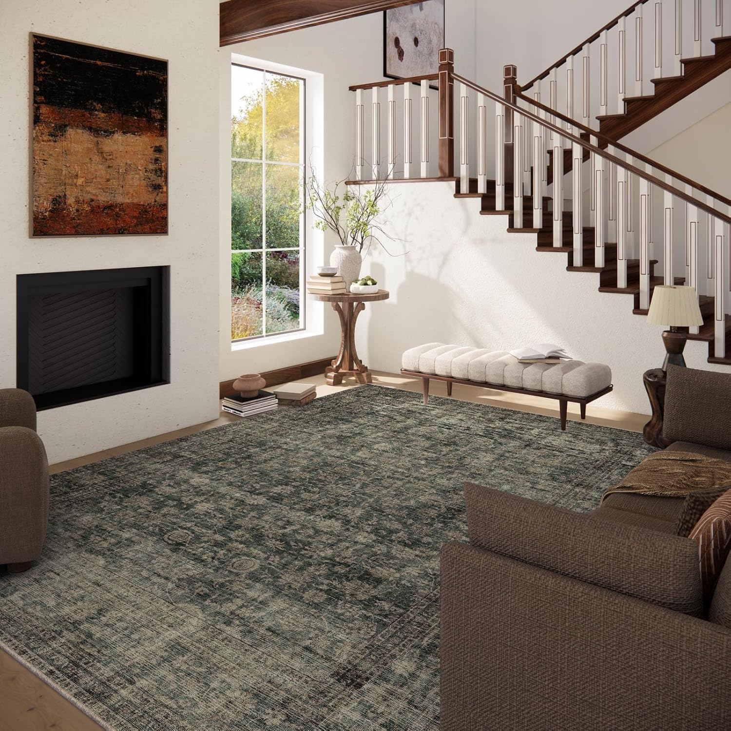 Tapis moelleux grand format pour une chambre cocooning et douce