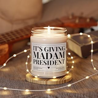Female President Candle Its Giving Madam President Kamala Harris Walz 2025 Candle Comma La Merchandise Political Merch Funny Election, Decor glft, Home Decor Candle