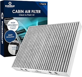 KURIMUP Cabin Air Filter,Replacement for CP966CF11966,Premium Cabin filter with Activated Carbon, Fit for Buick Enclave/Envision/Regal,Chevrolet Malibu, GMC Sierra/Yukon1 pack