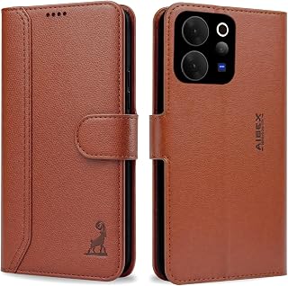 AIBEX ® Compatible for Vivo T5X 5G / Vivo Y51 Pro 5G / iQOO Z11X 5G Flip Cover Leather Finish | Inside TPU with Card Pocke... Price In India