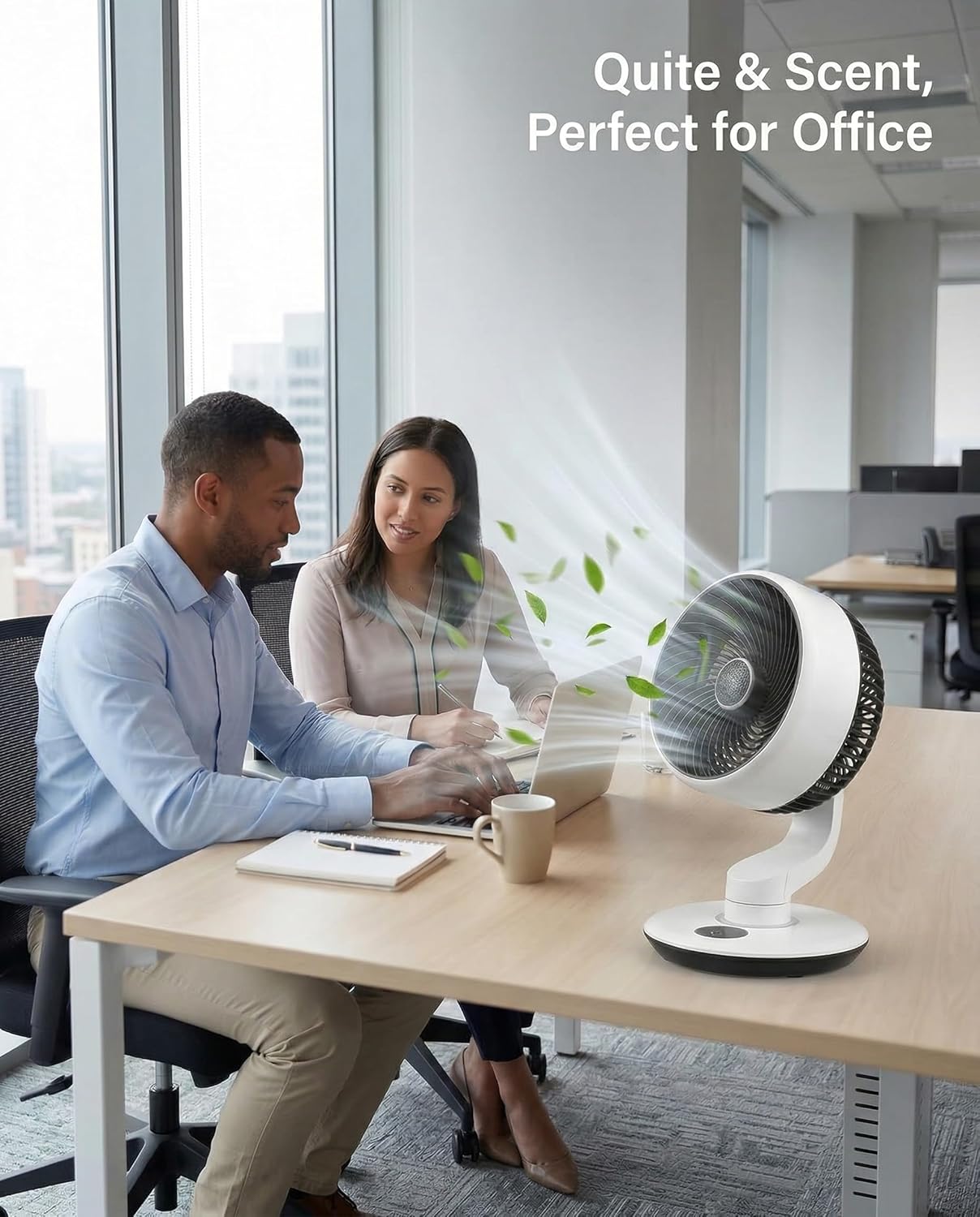 GAIITIR Desk Fan for Bedroom, Portable Air Circulator Fan, 7800mAh Rechargeable Battery, 12H Runtime, 5 Speed Adjustable, 9H Timer, Wall Mount Fan w. Vacuum Suction Cup, USB Office Oscillating Fans