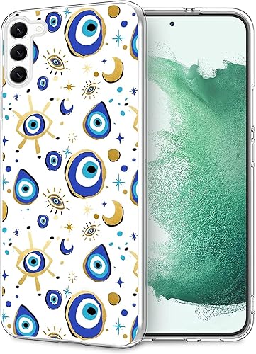 Miniatura 6 de Funda compatible con Samsung Galaxy A52 5G, diseño de ojo malvado de ojo, a prueba de golpes, suave TPU para mujeres, niñas, niños y hombres
