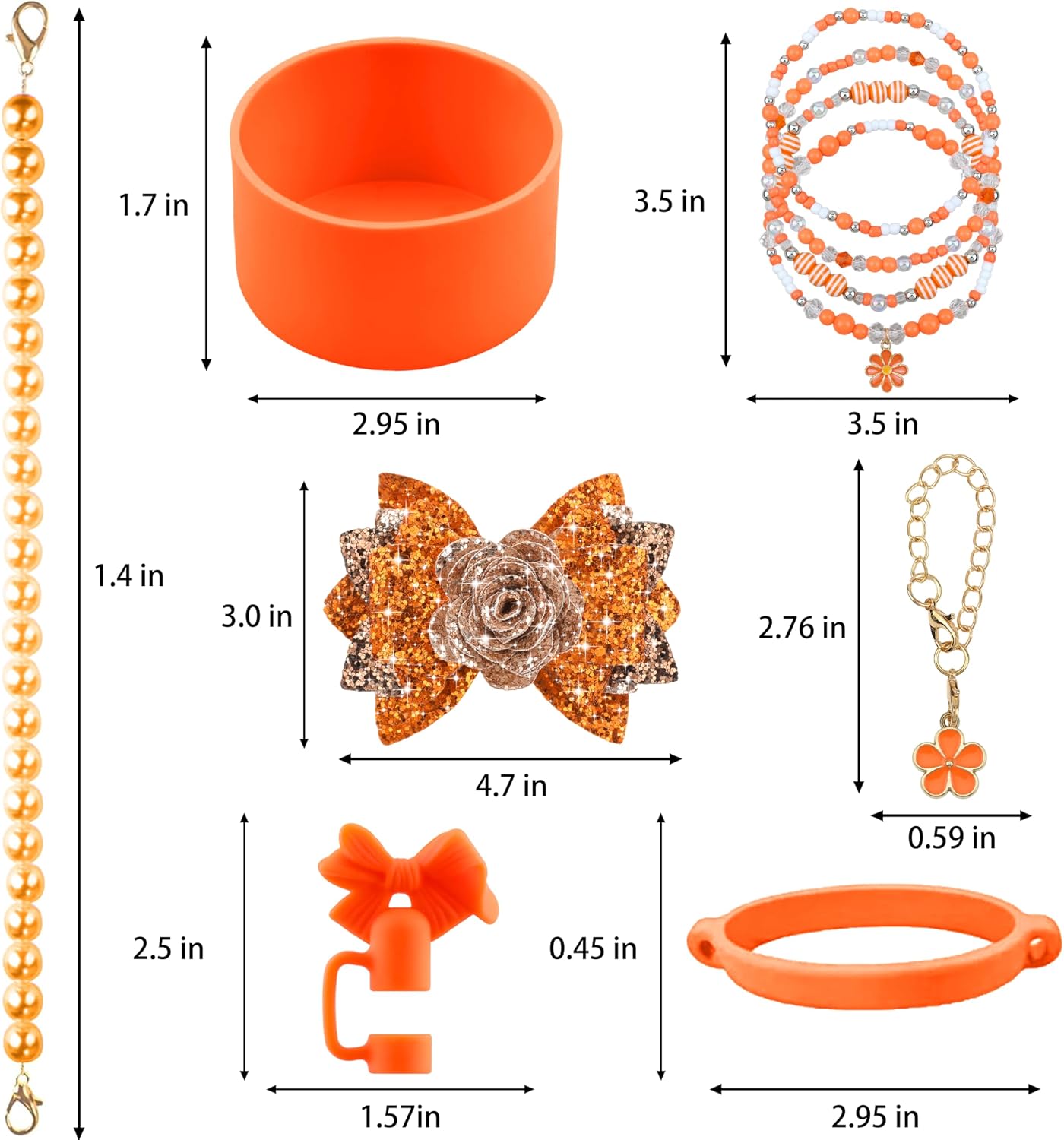 10PCS Flower Accessories for Stanley Cup 30 40oz Tumbler image 3