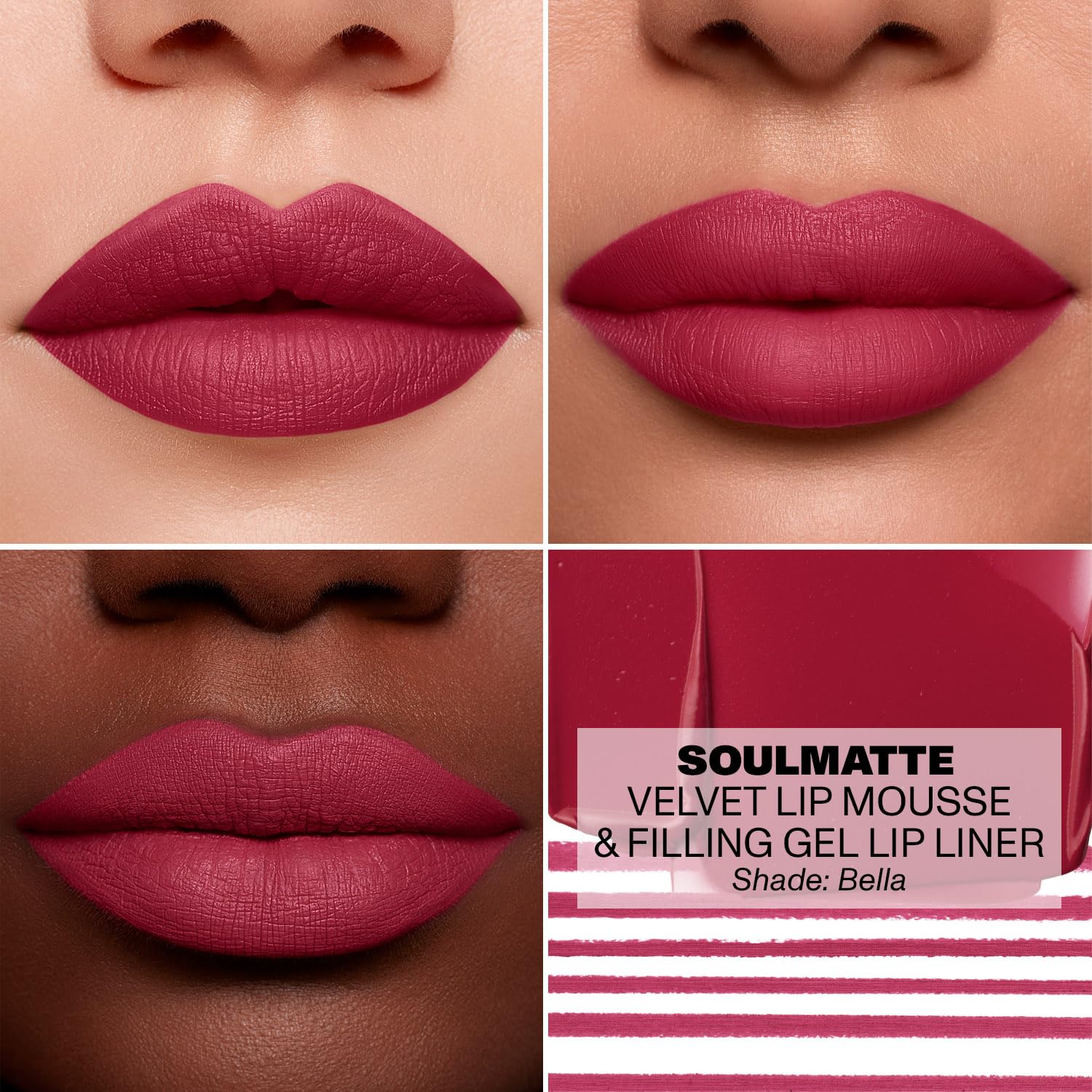 Morphe Soulmatte Velvet Lip Mousse - Air-Whipped Matte Lipstick for Women with Vitamin E to Hydrate, Soften & Smooth - Provides Long Lasting & Velvety Formula - Bella (0.13 Fl Oz) - Image 4