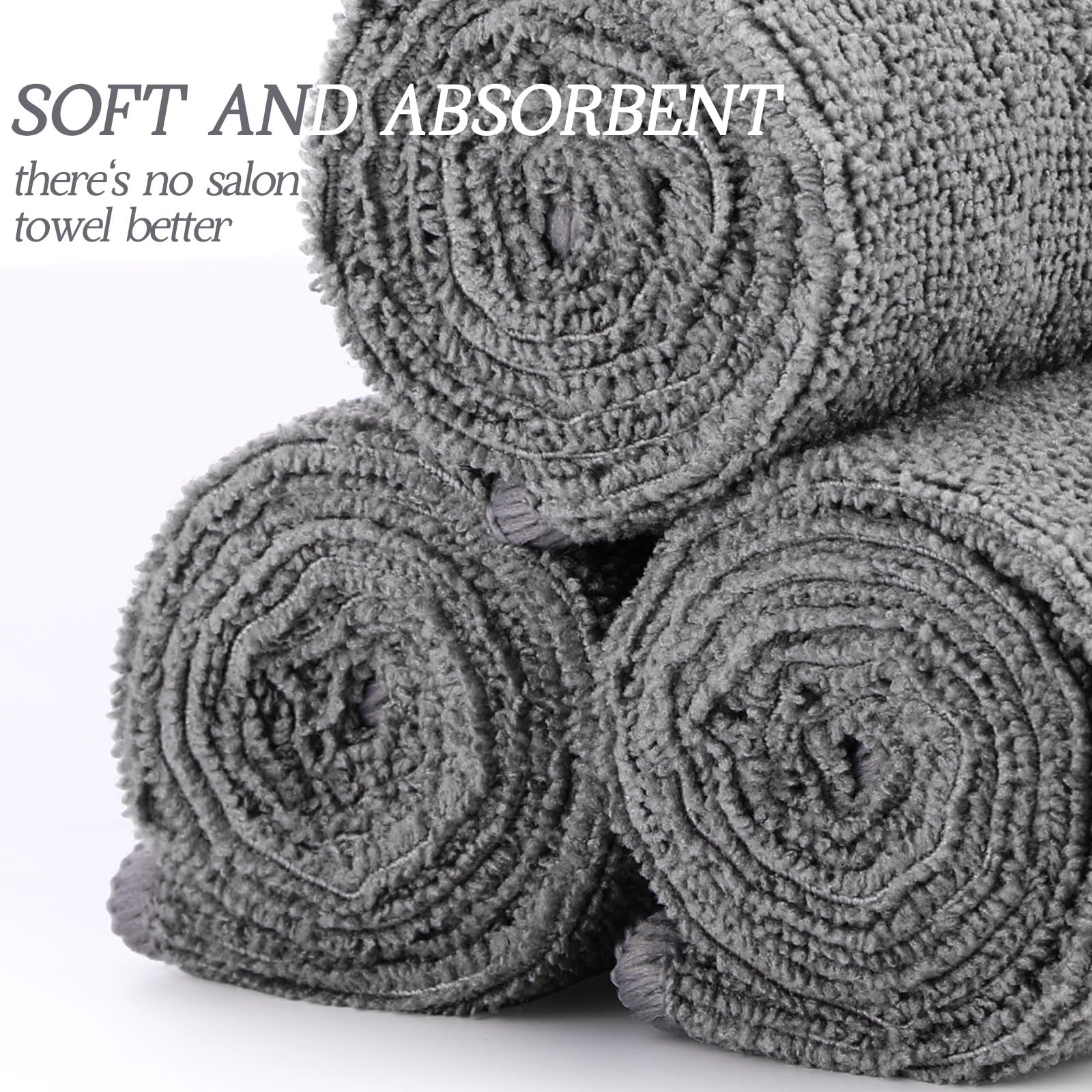 Shimeyao 48 Pack Bleach Proof Microfiber Salon Towels 16 x 26 Inch