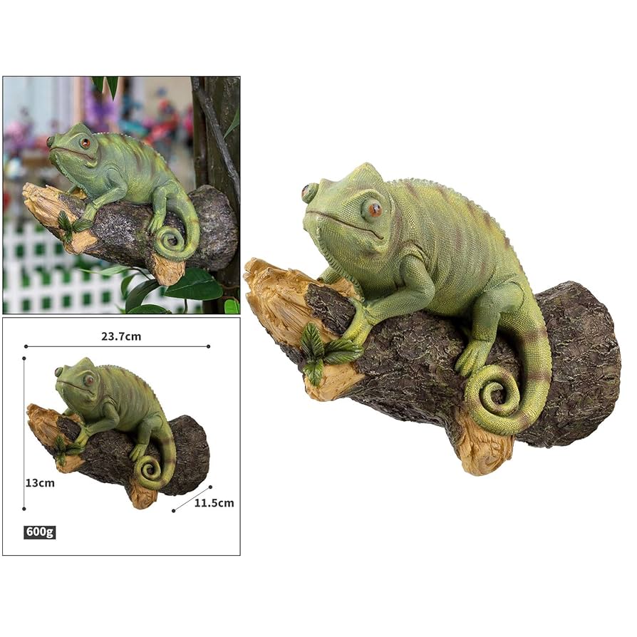 木製動物置物セット　木の人形　ブリキ　カメレオン 木製動物置物セット 木の人形 ブリキ カメレオン 2025年最新