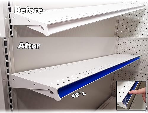 Miniatura 10 de STORE FIXTURES DIRECT Tiras decorativas de vinilo precortadas para estantería de góndola, 48 x 1.25 pulgadas, canal C, verde, paquete de 100