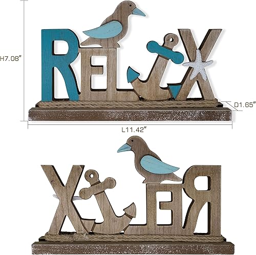 Miniatura 8 de SAILINGSTORY - Letrero de playa costero con luz para casa de playa, decoración de playa para el hogar