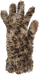 Northcrest Womens Plush Fuzzy Speckled Brown & Tan Knit Gloves