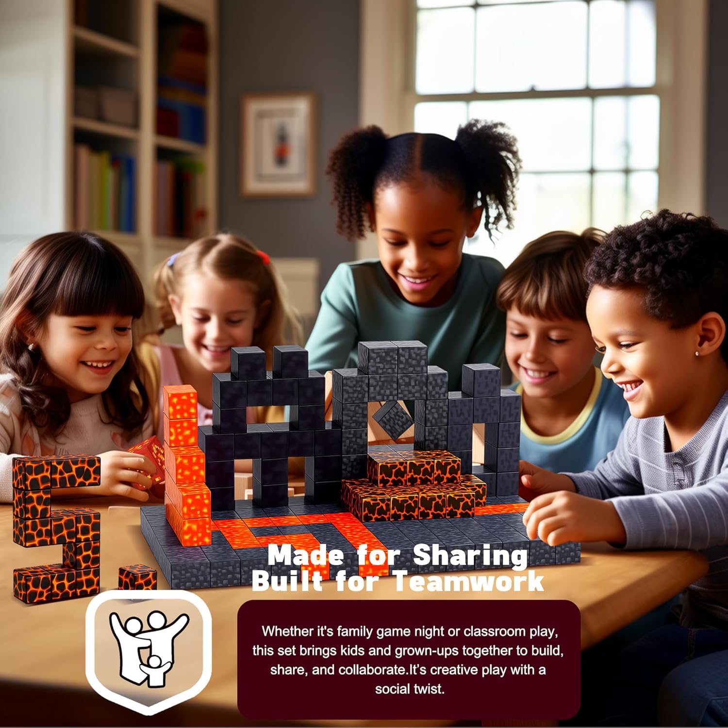 Magnetic Blocks Building Toys - Build Set, Magnet for Boys & Girls Ages 5-7, Buildable Game Elements Gifts Toys for 3+ Year Old Boys & Girls