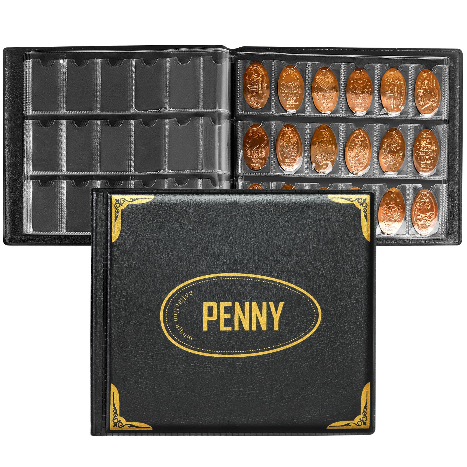 Pressed Penny Book et album portable pour collectionneurs de monnaie souvenir